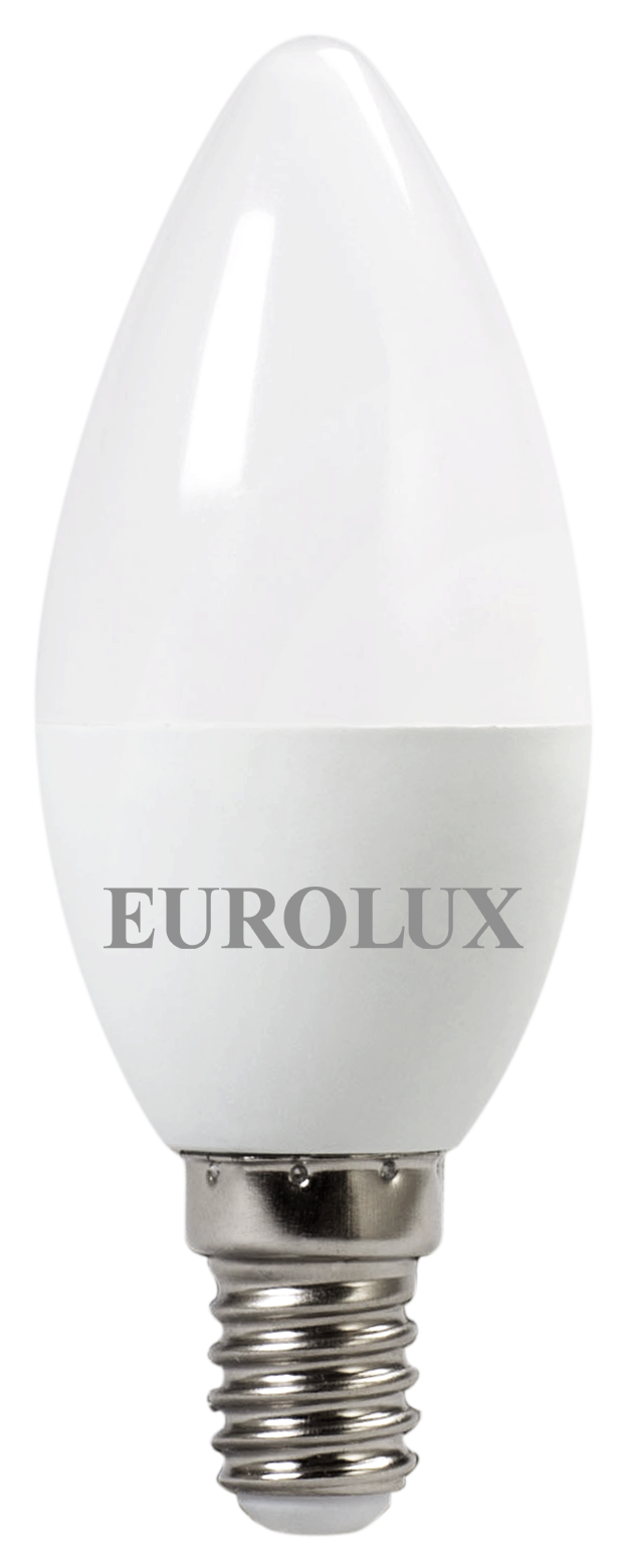 Лампа светодиодная EUROLUX LL-E-C37-7W-230-2,7K-E14